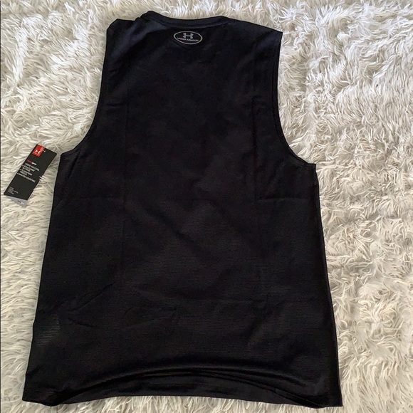 Under armour men sleeveless tank shirt black m l - Picture 2 of 2